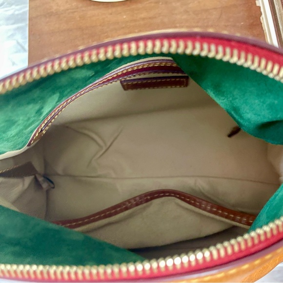 Vintage Dooney & Bourke Florentine Leather Laurel Crossbody Bag Purse - Picture 13 of 16